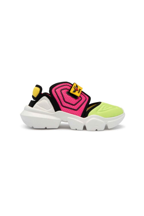 Zapatillas multicolor de neopreno fucsia/verde lima - Pz PAZZI - 3