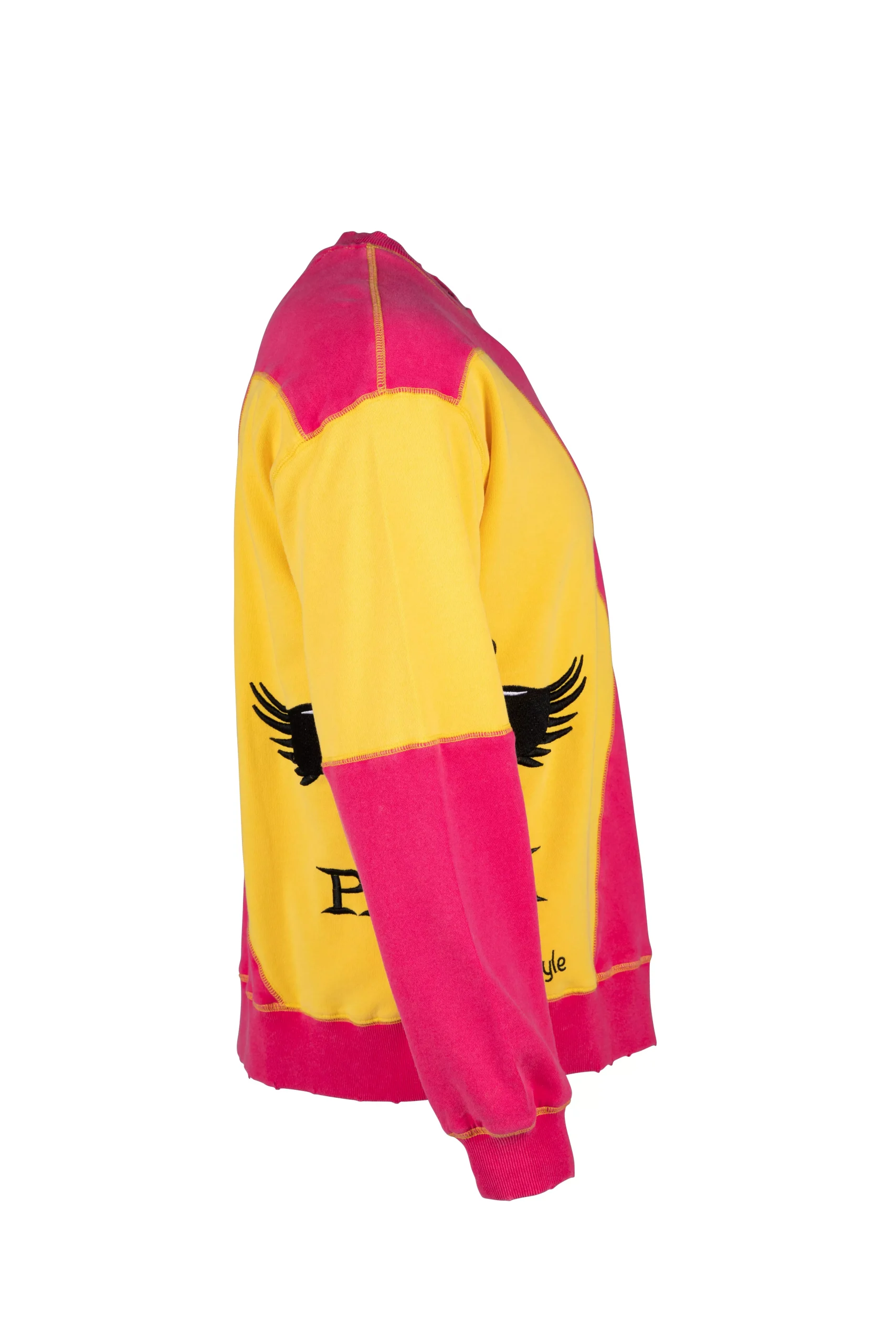 Sudadera vintage fucsia con logotipo hexagonal - Pz Pazzi (3)