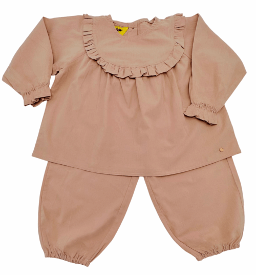 Conjunto Básico Cuello Bebé Amarillo Pastel