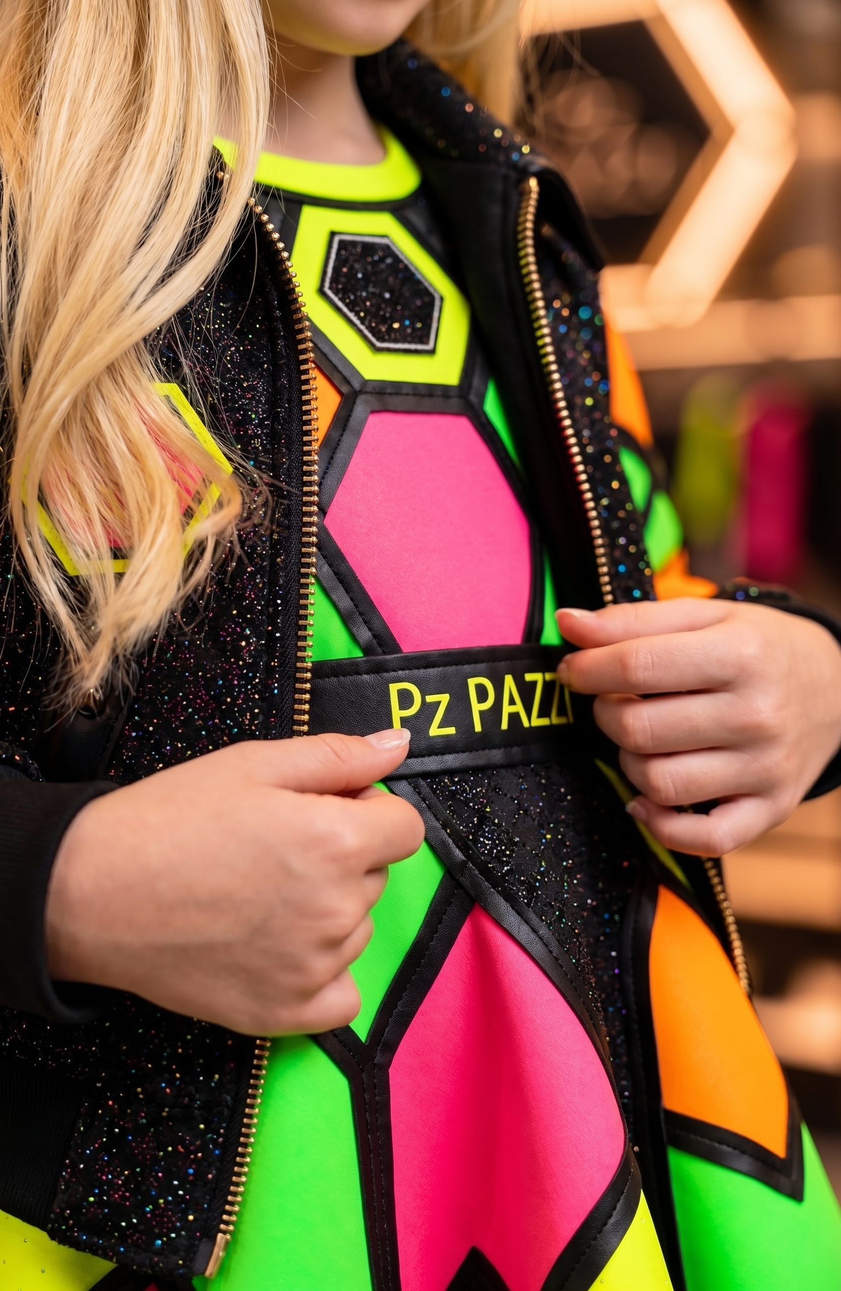 Hexa Color Dress Jacket Detail